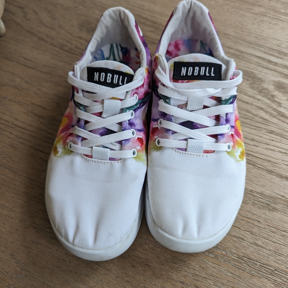 nobull white canvas trainer